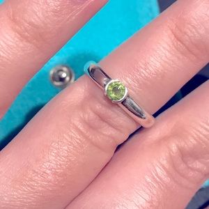 Rare *smaller* Size 7 Tiffany & Co. peridot ring